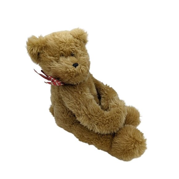 Progressive Plush Berne Bear plush stuffed animal animal 12" red gold bow - Picture 2 of 10
